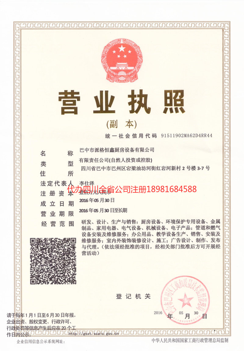 佛山佛山派格恒鑫厨房设备有限公司